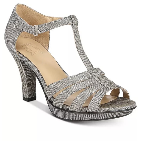 Naturalizer Shoes - Naturalizer‎ Delight alloy sparkle Glitter Bling  Strappy Sexy Heel8 1/2
